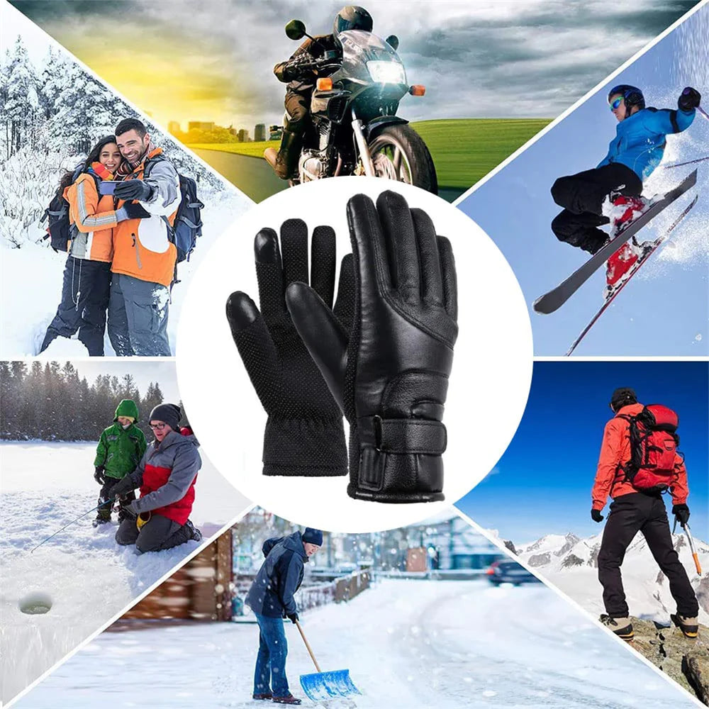 Deluxe USB Powered Heated Gloves - Thermal Windproof Hand Warmers for Winter Sports