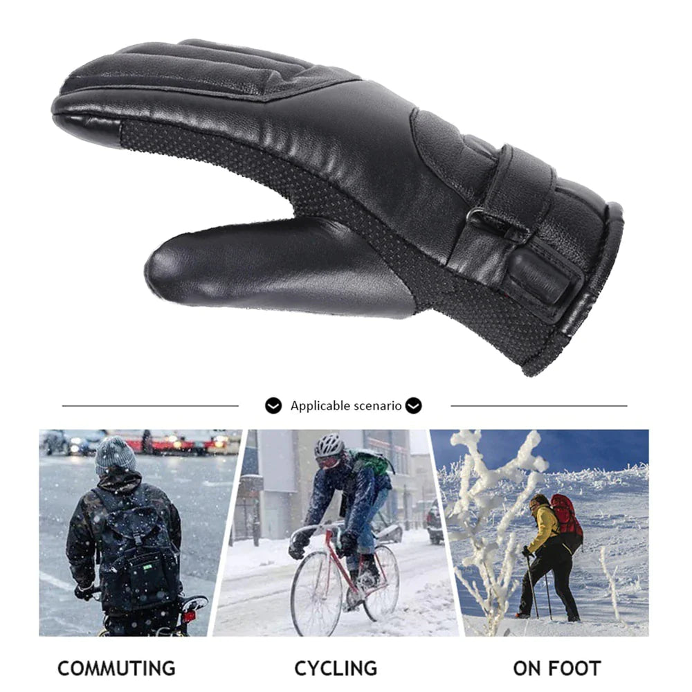 Deluxe USB Powered Heated Gloves - Thermal Windproof Hand Warmers for Winter Sports