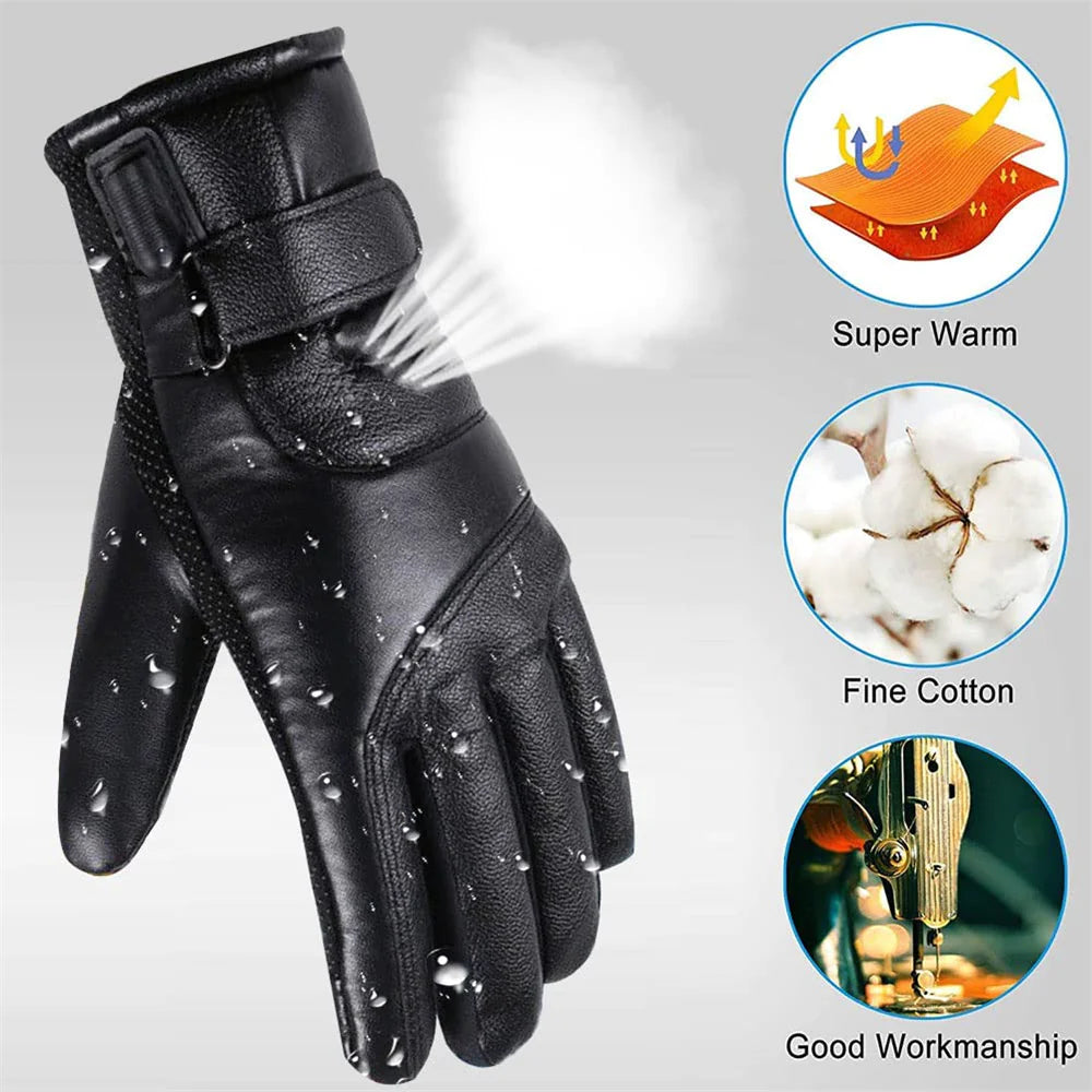 Deluxe USB Powered Heated Gloves - Thermal Windproof Hand Warmers for Winter Sports