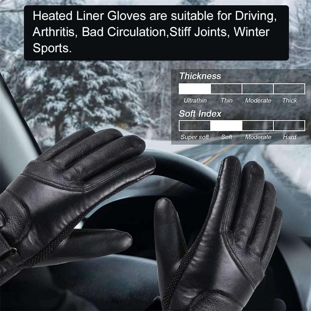 Deluxe USB Powered Heated Gloves - Thermal Windproof Hand Warmers for Winter Sports