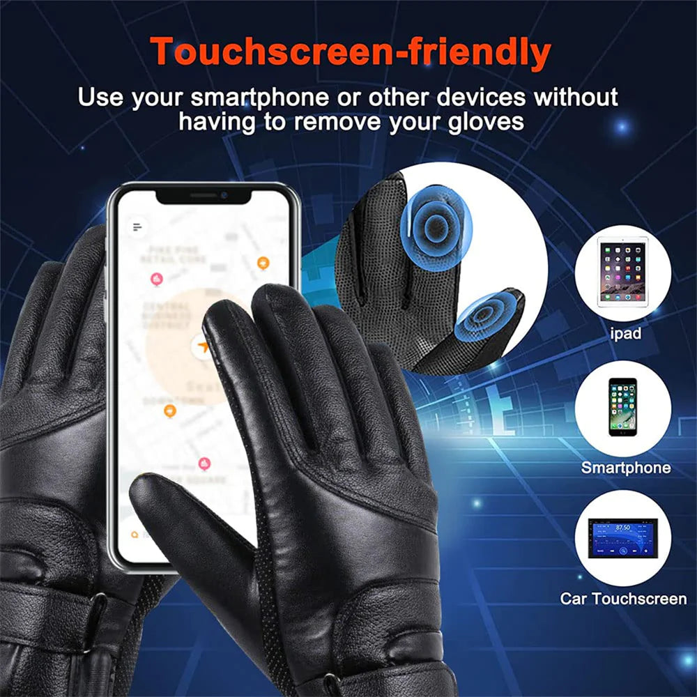 Deluxe USB Powered Heated Gloves - Thermal Windproof Hand Warmers for Winter Sports