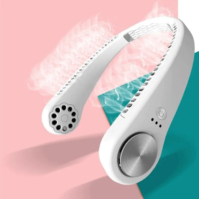 Wearable Cooling Neck Fan - USB-Powered & Hands-Free Mini Air Conditioner